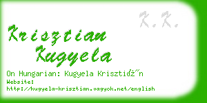 krisztian kugyela business card